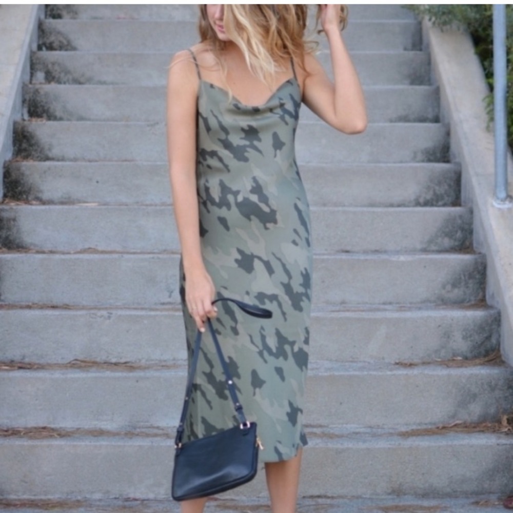 NWT Banana Republic camouflage slip dress.